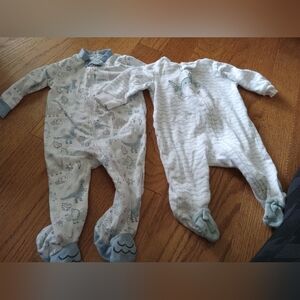 2 footie animal onesies